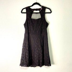 FIRE LOS ANGELES Lace Open Back Little Black Dress